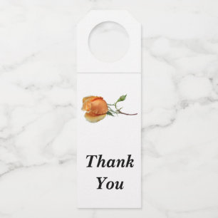 A single rose cutting bottle tag
