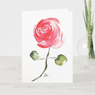 A Single Rose, Mother's Day Card