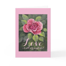 A Single Rose/Valentine's Day Card