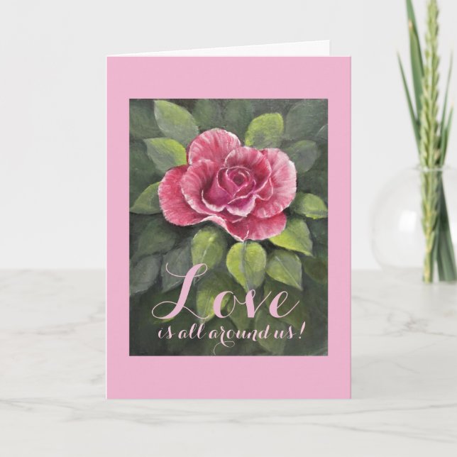 A Single Rose/Valentine's Day Card (Front)