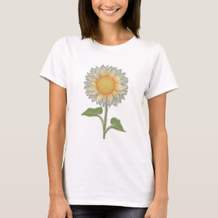 A single sunflower with layered petals, radiating  T-Shirt