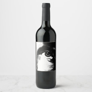 A single tear on the girl's sad face. Graphics, sk Wine Label