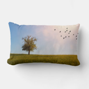 A single tree lumbar pillow