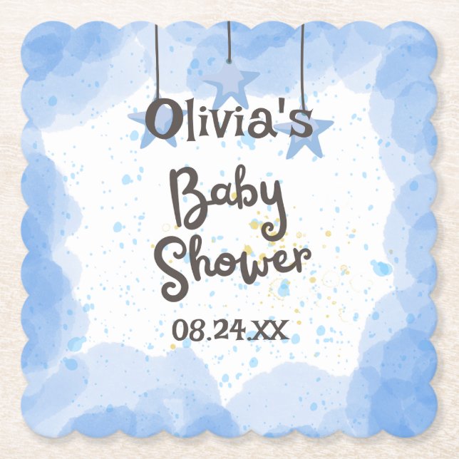 A Sip of Sunshine: Personalized Watercolor  Paper Coaster (Front)