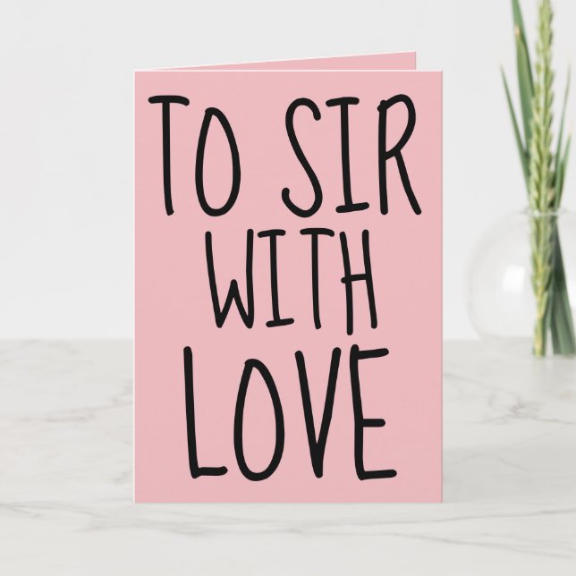 À SIR AVEC UNE CARTE D'ANNIVERSAIRE AMOUREUSE POUR (Devant)