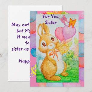 A Sister's Birthday Greetings Card 