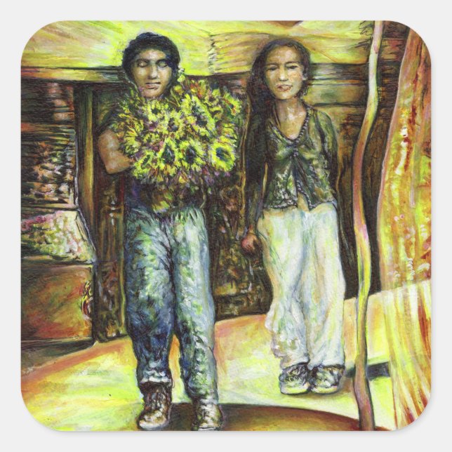 A Sistine ChapeI Phase of a ChaIIenge  Square Sticker (Front)