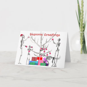 A Skeleton Christmas Holiday Card