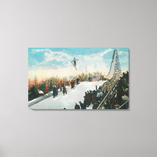 A Ski Tournament Jump Canvas Print