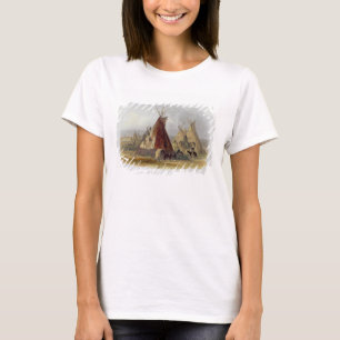 A Skin Lodge of an Assiniboin Chief, plate 16 from T-Shirt