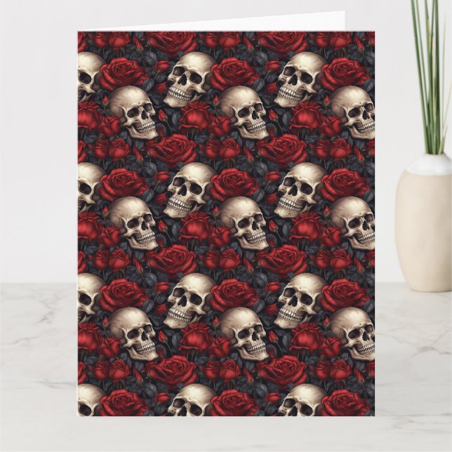 A Skull and Roses Series Design 10 Card (Front)