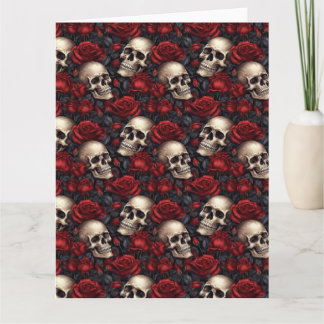 A Skull and Roses Series Design 10 Card