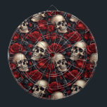 A Skull and Roses Series Design 10 Dartboard<br><div class="desc">A Skull and Roses Series Design ~ perfect for decoupage or to adorn a gift.
See The Tissue Paper Store for more Tissue Papers in many colours
https://www.zazzle.com/store/tissue_paper_store/products</div>