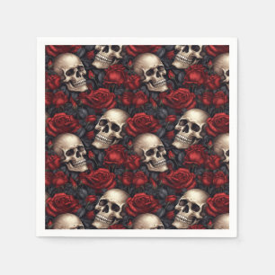 A Skull and Roses Series Design 10 Napkin