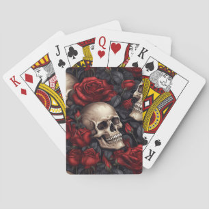 A Skull and Roses Series Design 10 Playing Cards