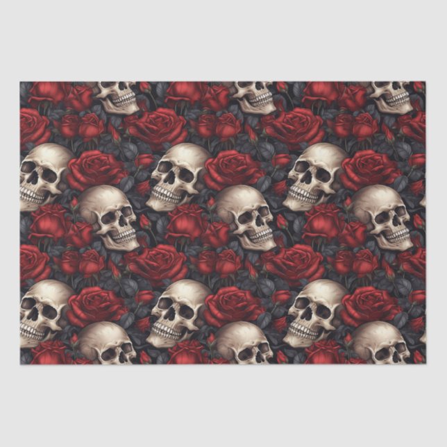 A Skull and Roses Series Design 10 Tissue Paper (Front)