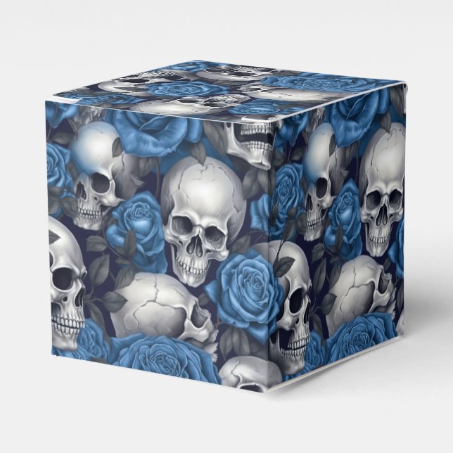 A Skull and Roses Series Design 12 Favor Box (Front Side)