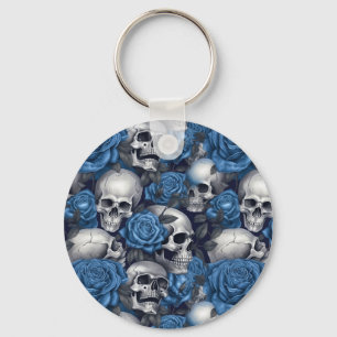 A Skull and Roses Series Design 12 Keychain