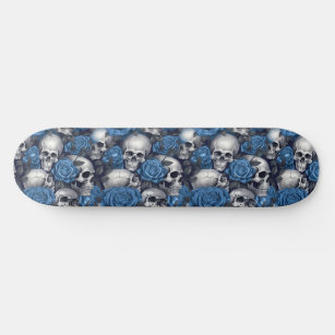 A Skull and Roses Series Design 12 Skateboard