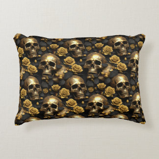 A Skull and Roses Series Design 8 Accent Pillow