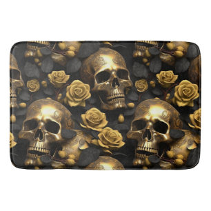 A Skull and Roses Series Design 8 Bath Mat