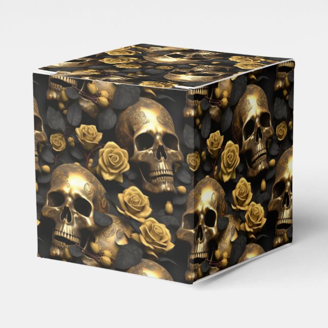 A Skull and Roses Series Design 8 Favor Box (Front Side)