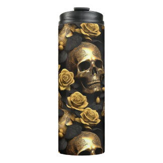 A Skull and Roses Series Design 8 Thermal Tumbler