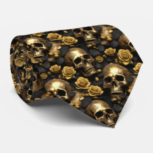 A Skull and Roses Series Design 8 Tie