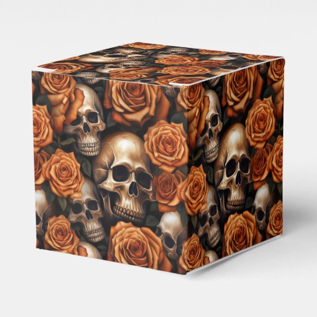 A Skull and Roses Series Design 9 Favor Box (Front Side)