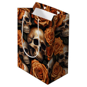A Skull and Roses Series Design 9 Medium Gift Bag