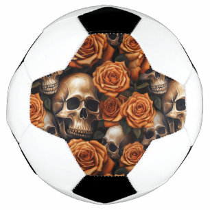 A Skull and Roses Series Design 9 Soccer Ball