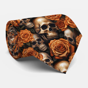 A Skull and Roses Series Design 9 Tie