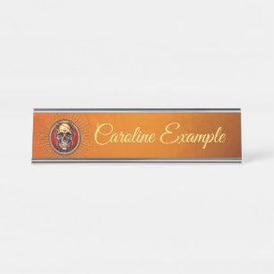 A skull  desk name plate
