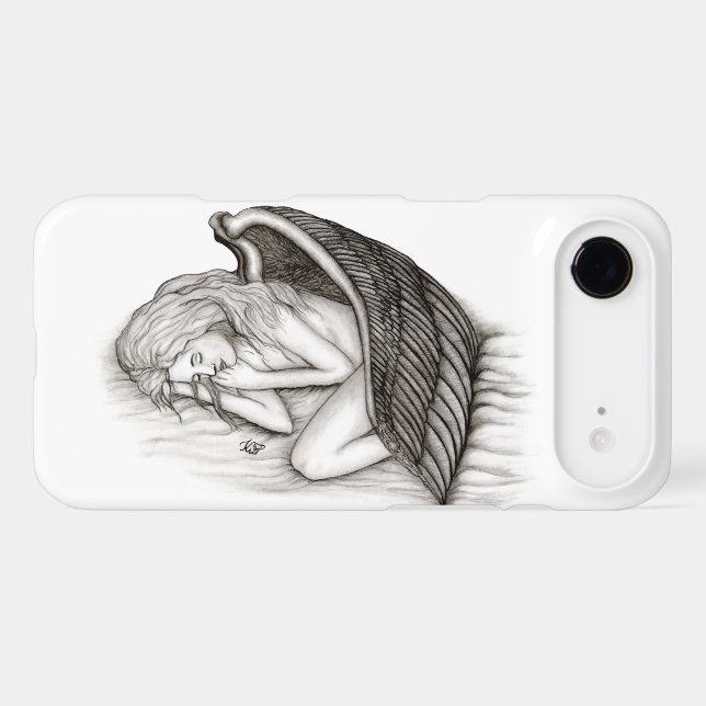 A sleeping Angel , black and white (Back (Horizontal))