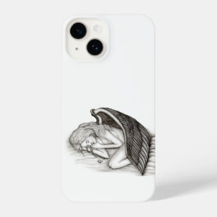 A sleeping Angel , black and white design iPhone 14 Case