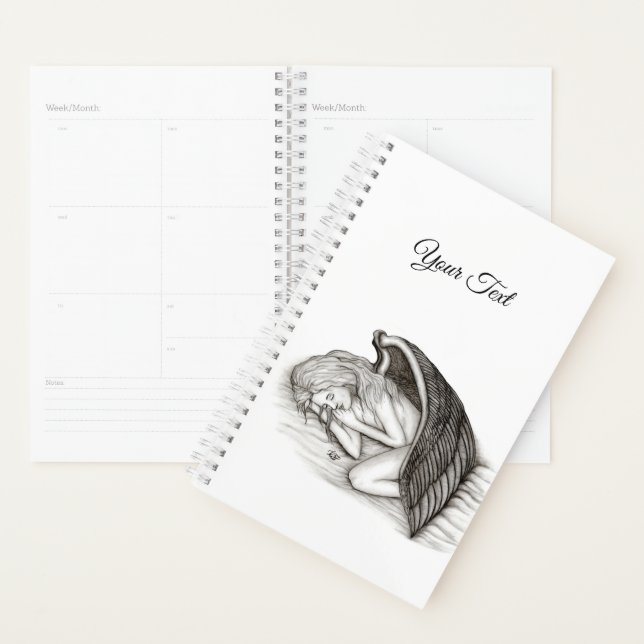 A sleeping Angel , Black and white Design Planner (Display)