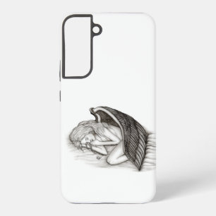 A sleeping Angel , black and white design Samsung Galaxy Case