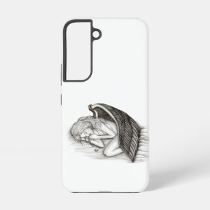 A sleeping Angel , black and white design Samsung Galaxy Case