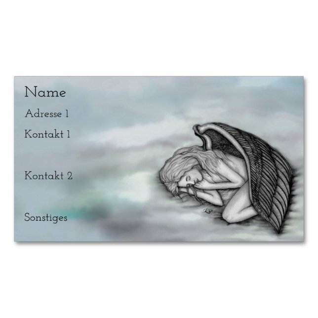 A sleeping Angel  Business Cards (Front)