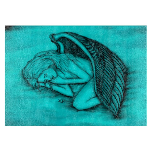 A sleeping Angel Cutting Board (Front)