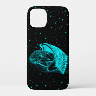 A sleeping Angel in black and green design iPhone 12 Mini Case