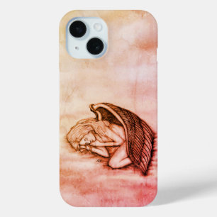 A sleeping Angel on the heavens clouds iPhone 15 Case