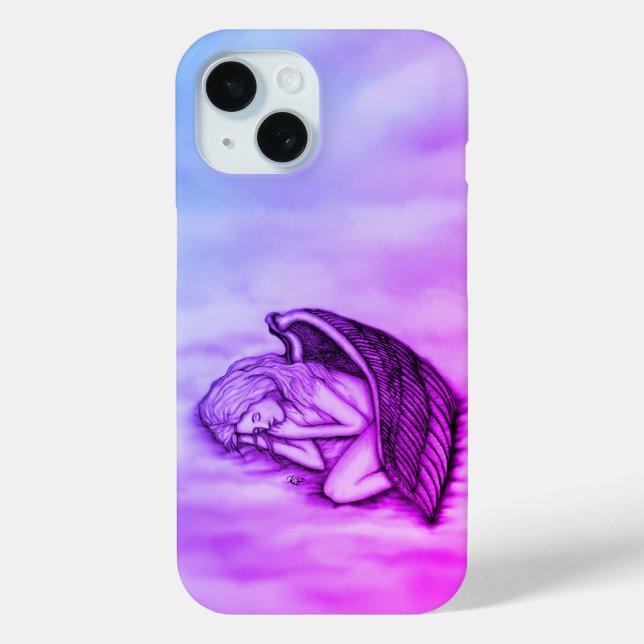 A sleeping Angel on the heavens clouds Case-Mate iPhone Case (Back)