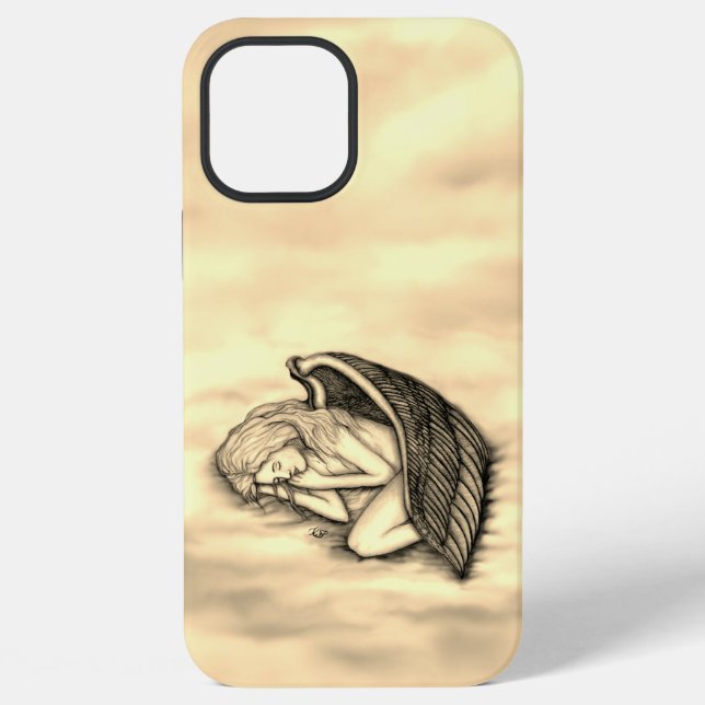 A sleeping Angel on the heavens clouds iPhone Case (Back)