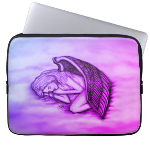 A sleeping Angel on the heavens clouds Laptop Sleeve