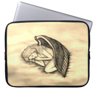 A sleeping Angel on the heavens clouds Laptop Sleeve