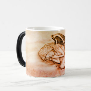 A sleeping Angel on the heavens clouds Magic Mug