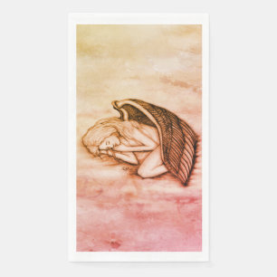 A sleeping Angel on the heavens clouds Napkin