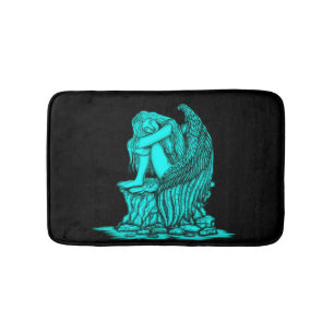 A sleeping Angel on the Stone Bath Mat