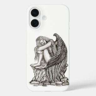 A sleeping Angel on the Stone iPhone 16 Case